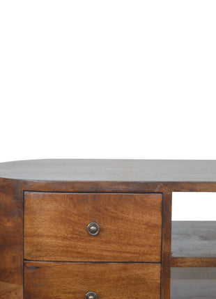 Chestnut Rounded Entertainment Unit