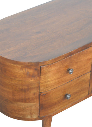 Chestnut Rounded Entertainment Unit