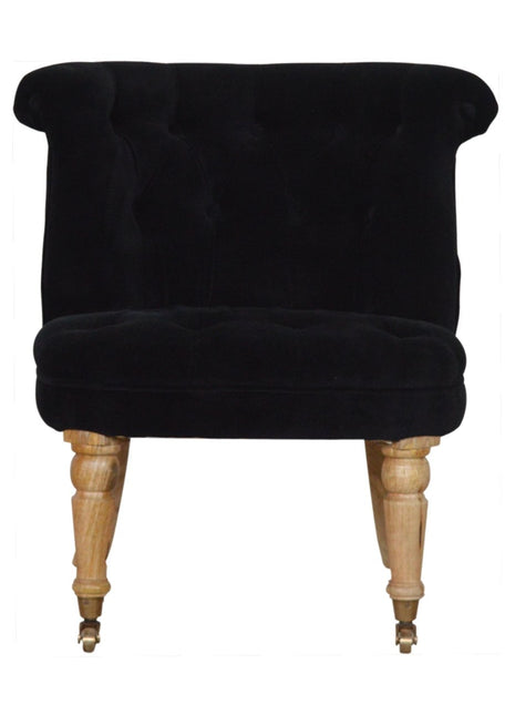 Black Velvet Accent Chair