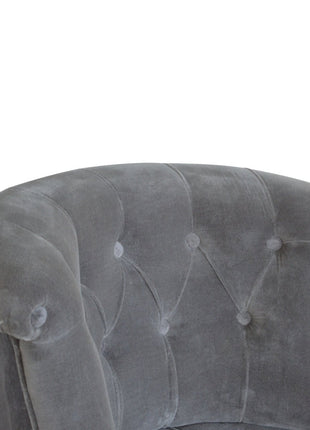 Grey Velvet Accent Chair