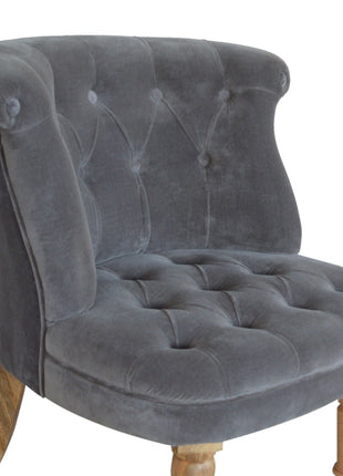 Grey Velvet Accent Chair