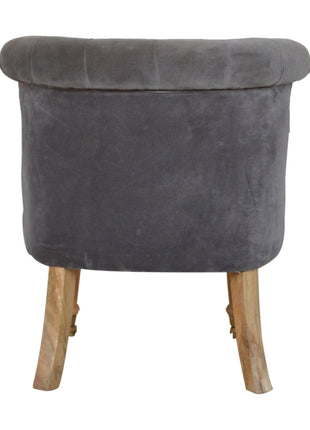 Grey Velvet Accent Chair