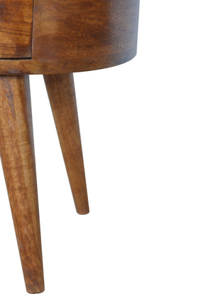 Chestnut Rounded Bedside Table