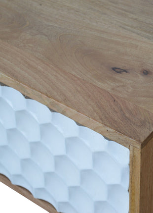 Honeycomb Carved Coffee Table