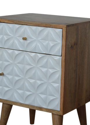 Daisy Carved 1 Door Bedside