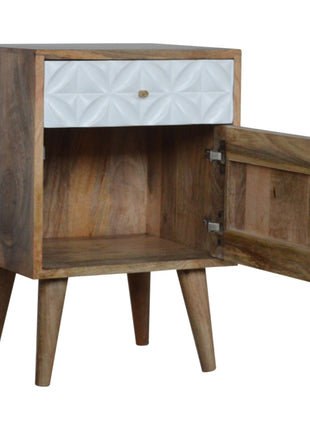 Daisy Carved 1 Door Bedside
