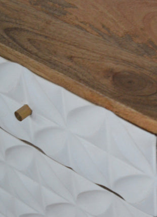Daisy Carved 1 Door Bedside